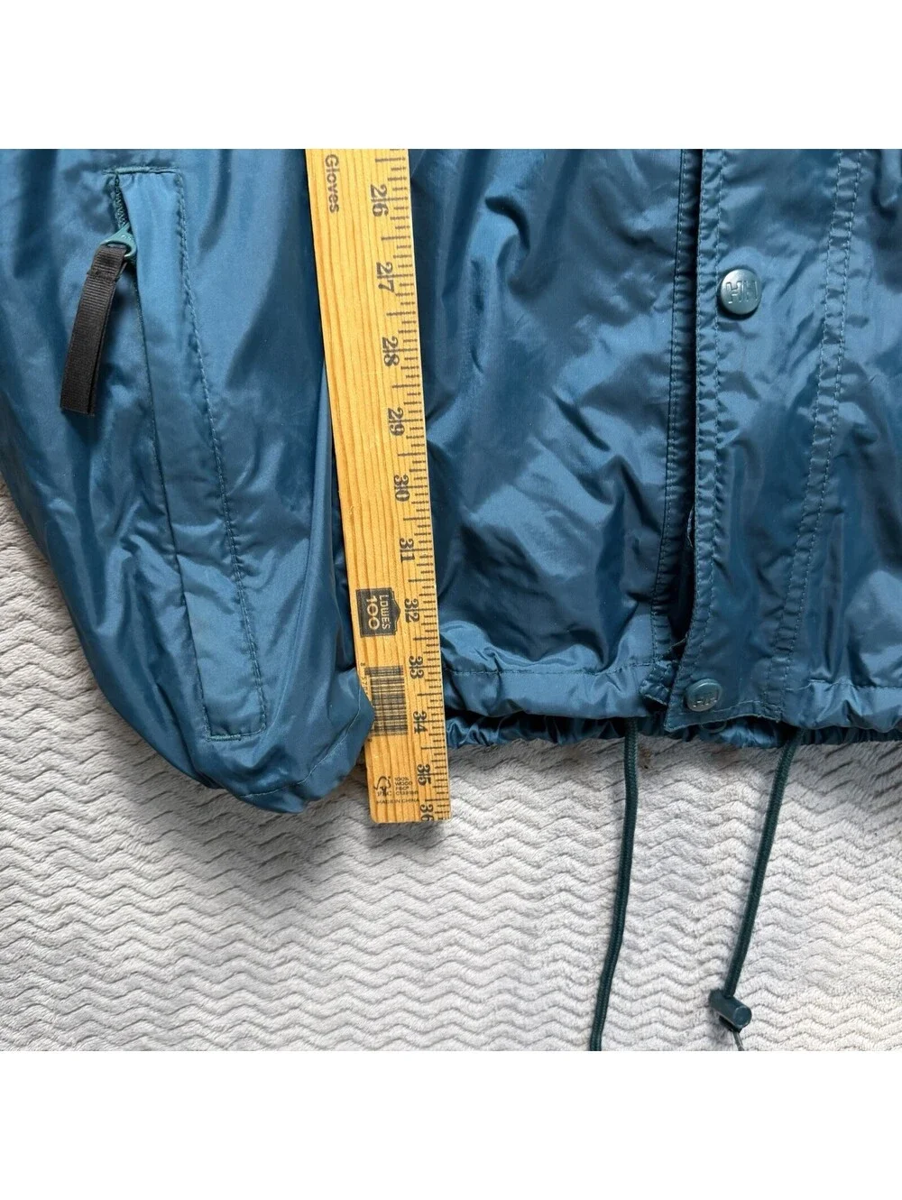 Helly Hansen Jacket Mens XL Green Blue Helly Tech HH Packable Hooded Rain Coat